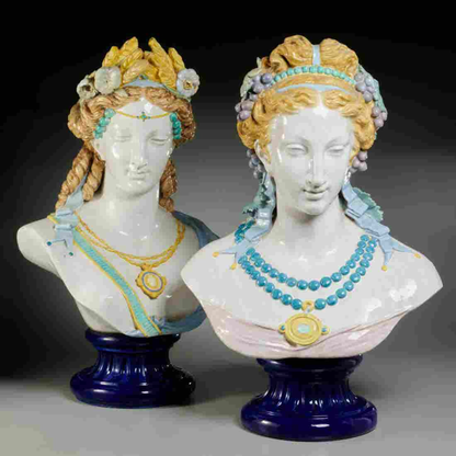 PAIRE DE BUSTES DES SAISONS